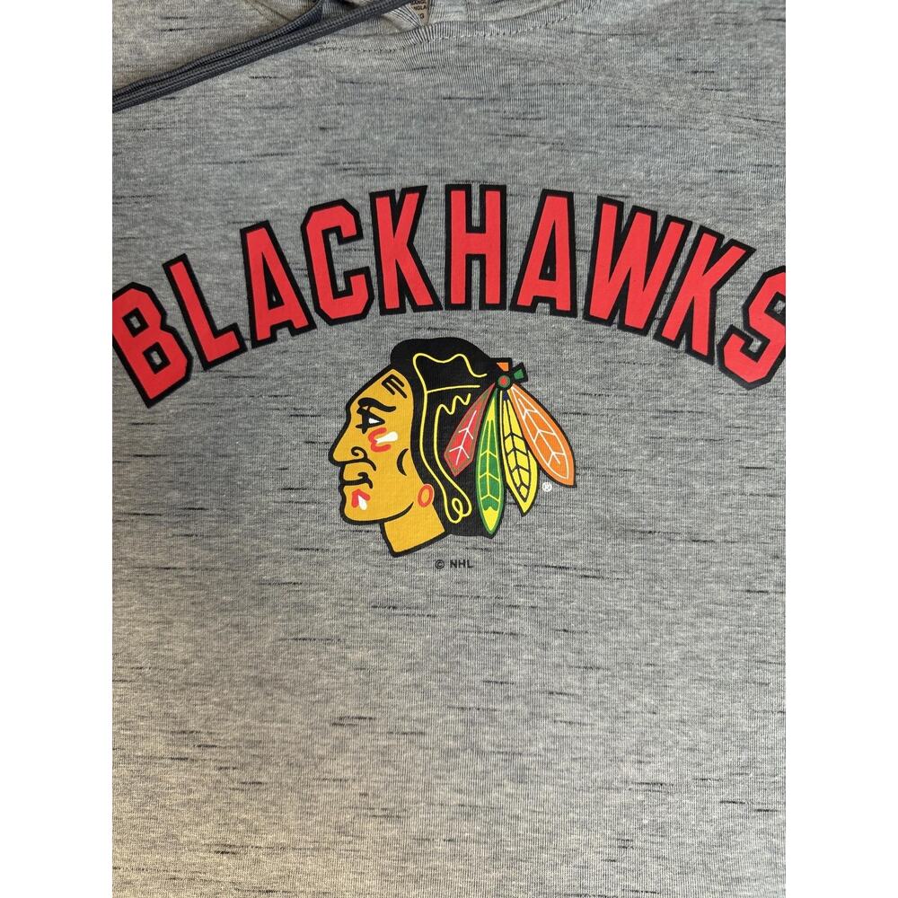 Chicago Blackhawks Hoodie Mens XL Gray NHL Hockey Champion Pullover Hooded - Picture 5 of 12